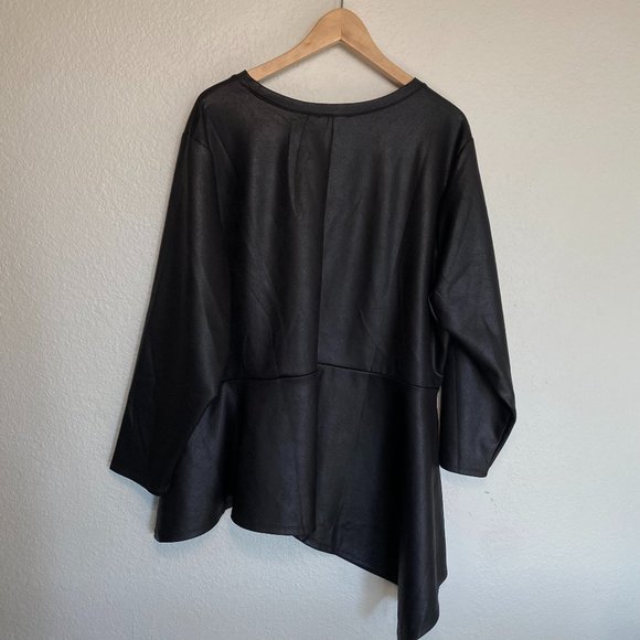 Lane Bryant Asymmetrical Peplum Top Women's size 26-28 NWT - Picture 3 of 11